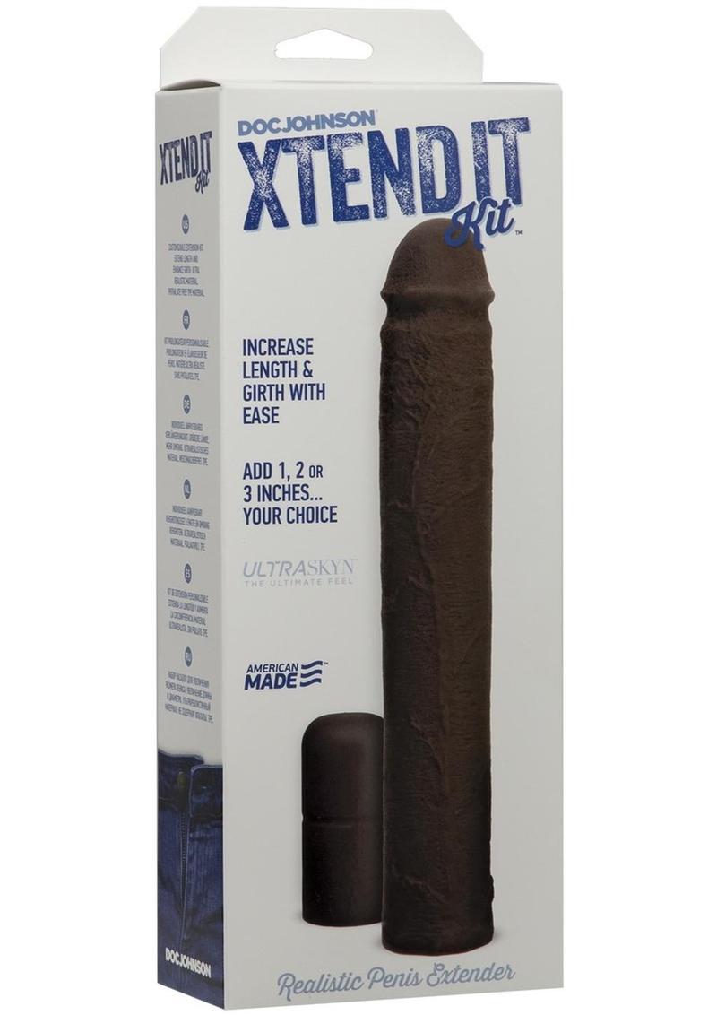 Xtend It Kit Realistic Penis Extender Black 9 Inch