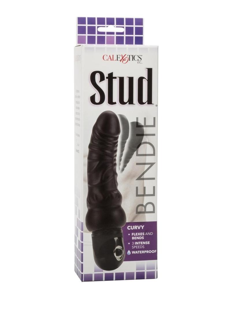 Vibrador realista Bendie Power Stud Curvy resistente al agua, color negro, 6,75 pulgadas