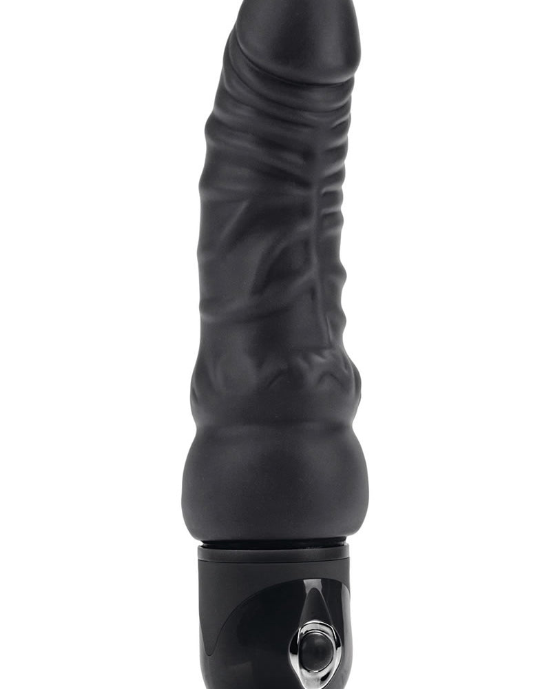 Bendie Power Stud Curvy Realistic Vibrator Waterproof Black 6.75 Inch