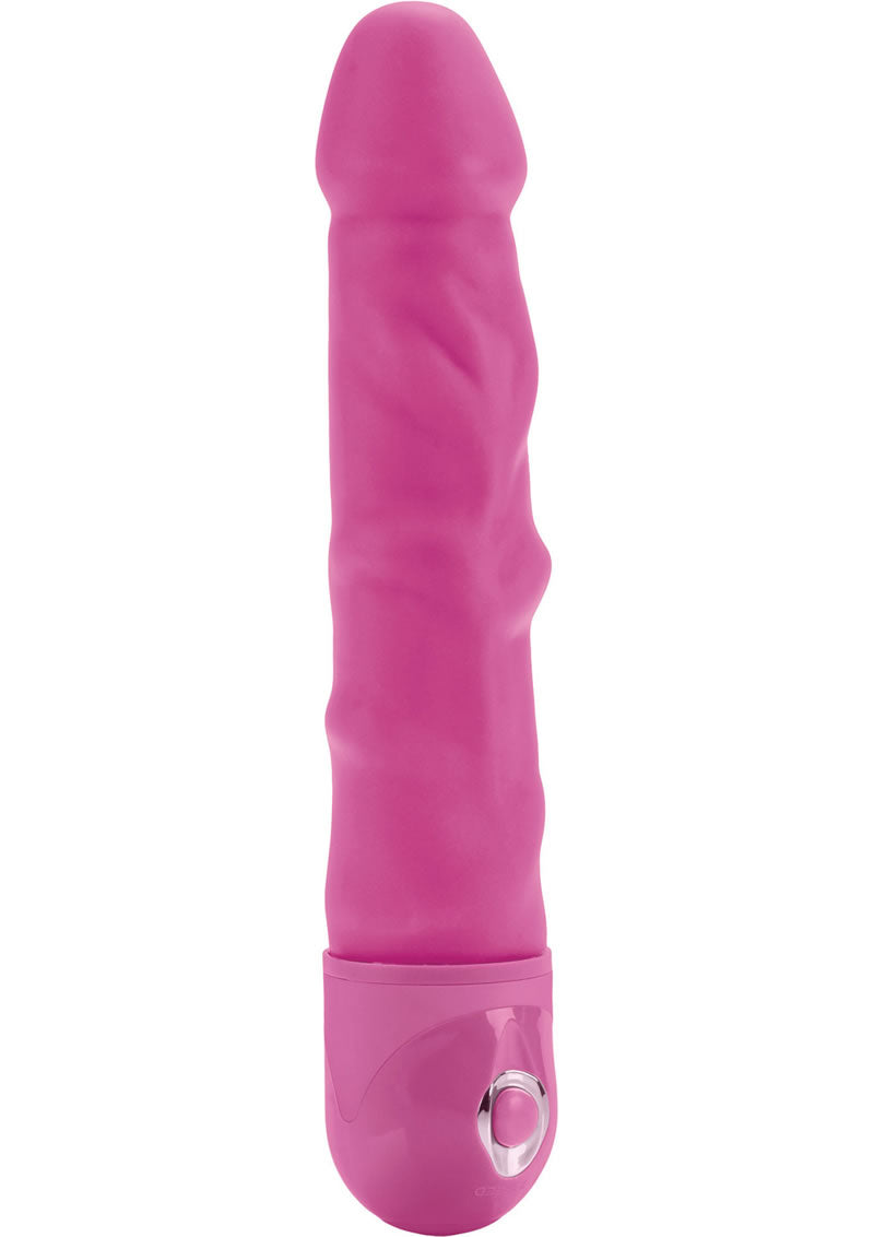 Vibrador realista Bendie Power Stud Rod, color rosa, resistente al agua, 7 pulgadas