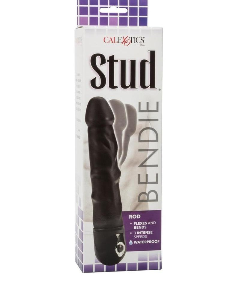 Bendie Power Stud Rod Realistic Vibrator Black Waterproof 7 Inch
