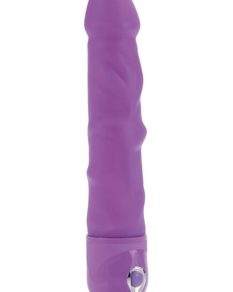 Vibrador realista Bendie Power Stud Rod morado resistente al agua de 7 pulgadas