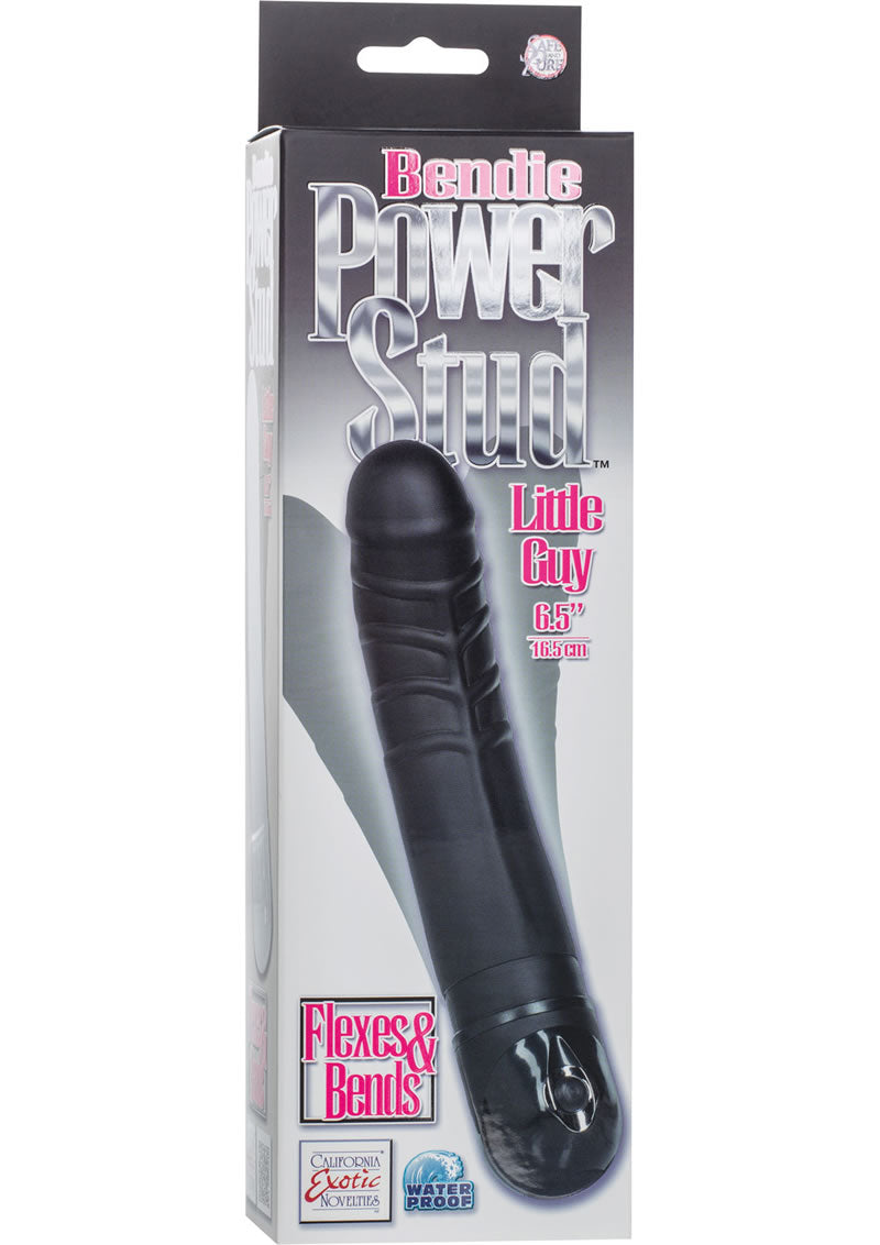 Bendie Power Stud Little Guy Dildo Waterproof Black 6.5 Inch