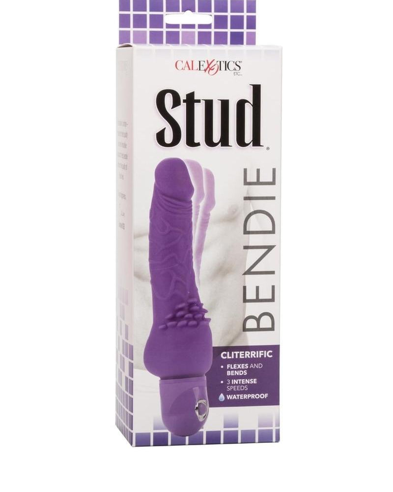 Bendie Power Stud Cliterrific Dildo Waterproof Purple 7.5 Inch