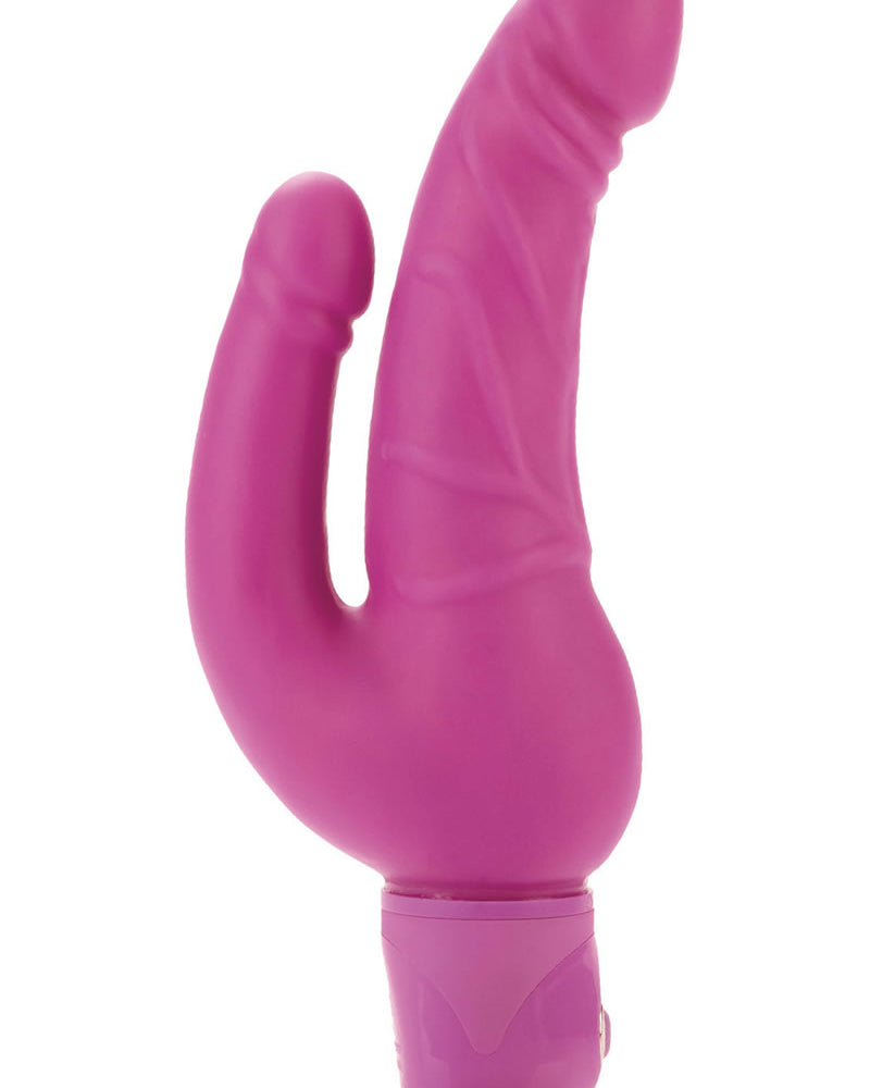 Bendie Power Stud Over and Under Double Dildo Waterproof Pink