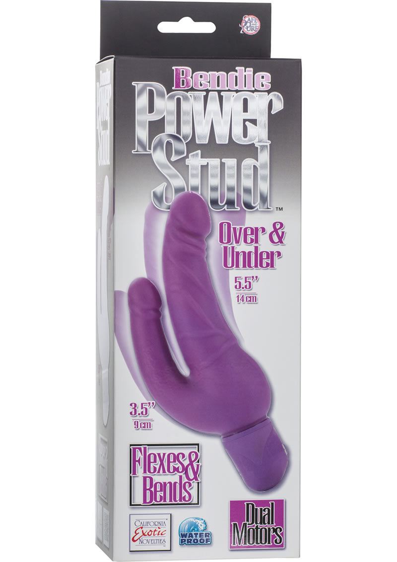 Bendie Power Stud Over and Under Dual Vibe Waterproof Purple