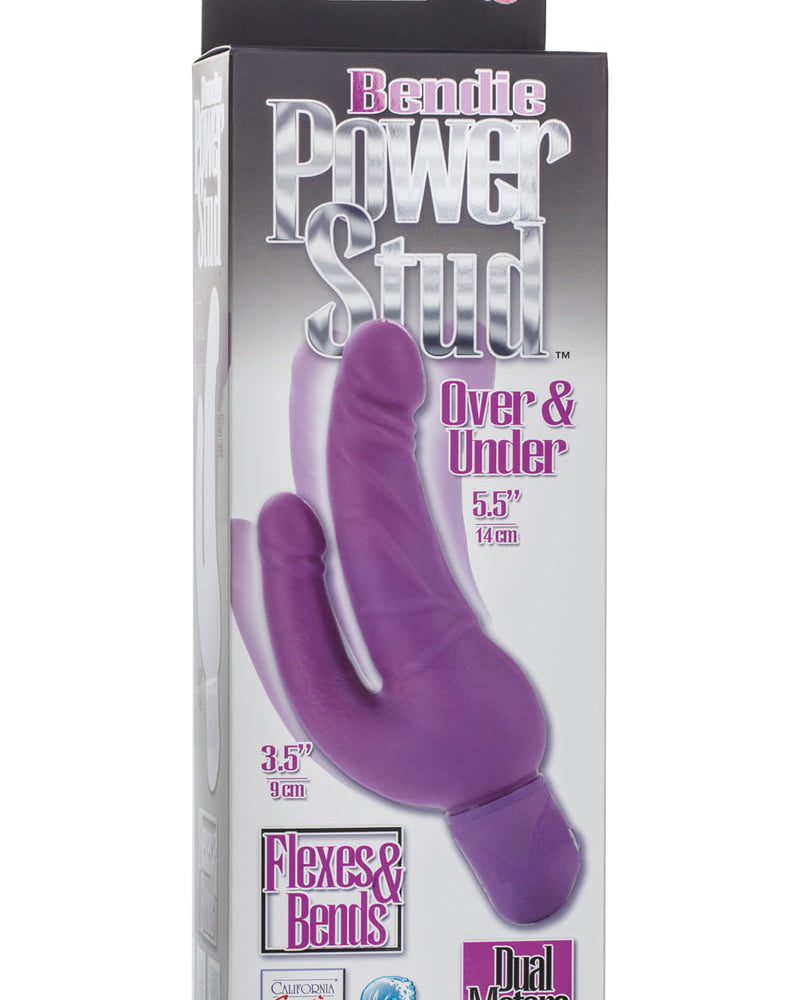 Bendie Power Stud Over and Under Dual Vibe Waterproof Purple