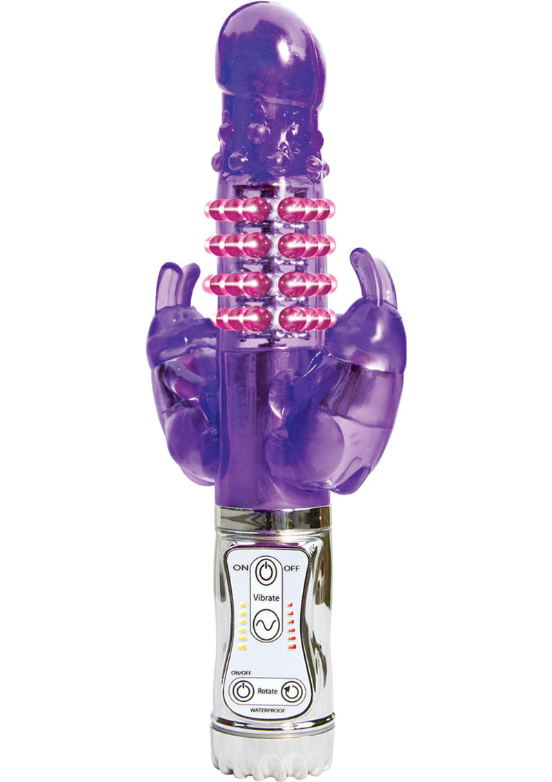 Triple Climax Dual Vibrating Rabbit Waterproof Purple 11 Inch