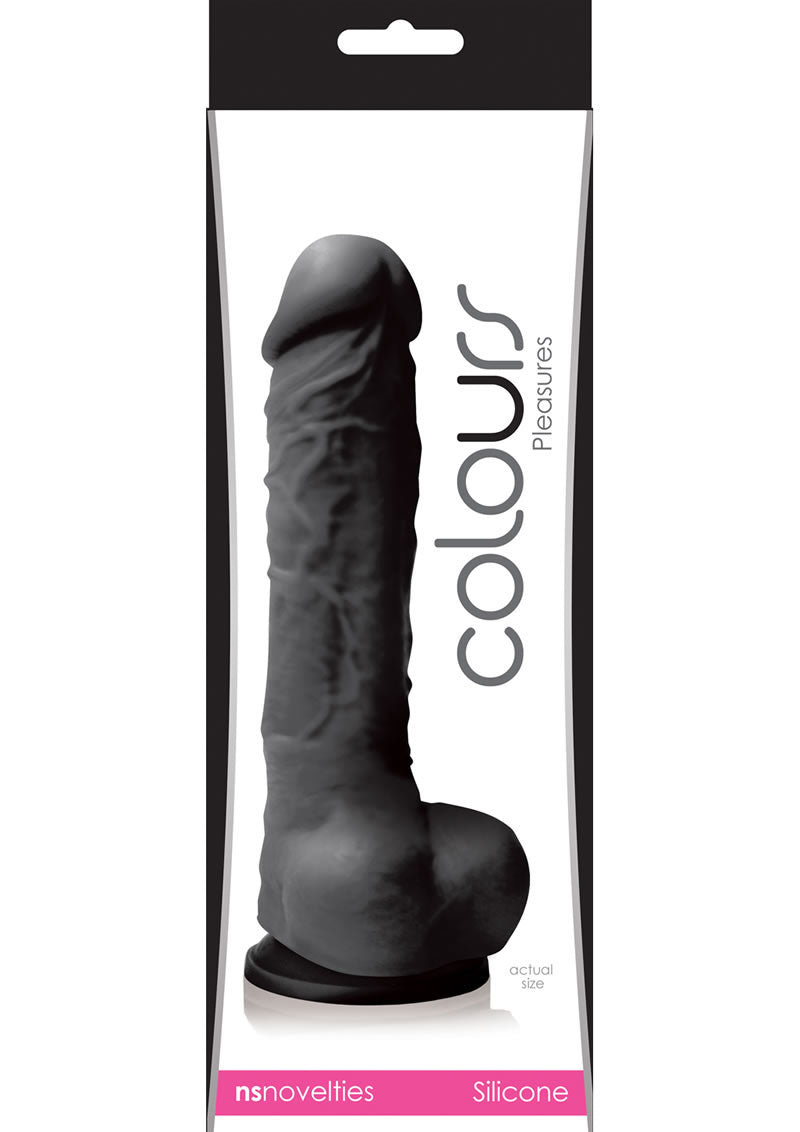 Colours Pleasures Silicone Dong Black 5 Inch