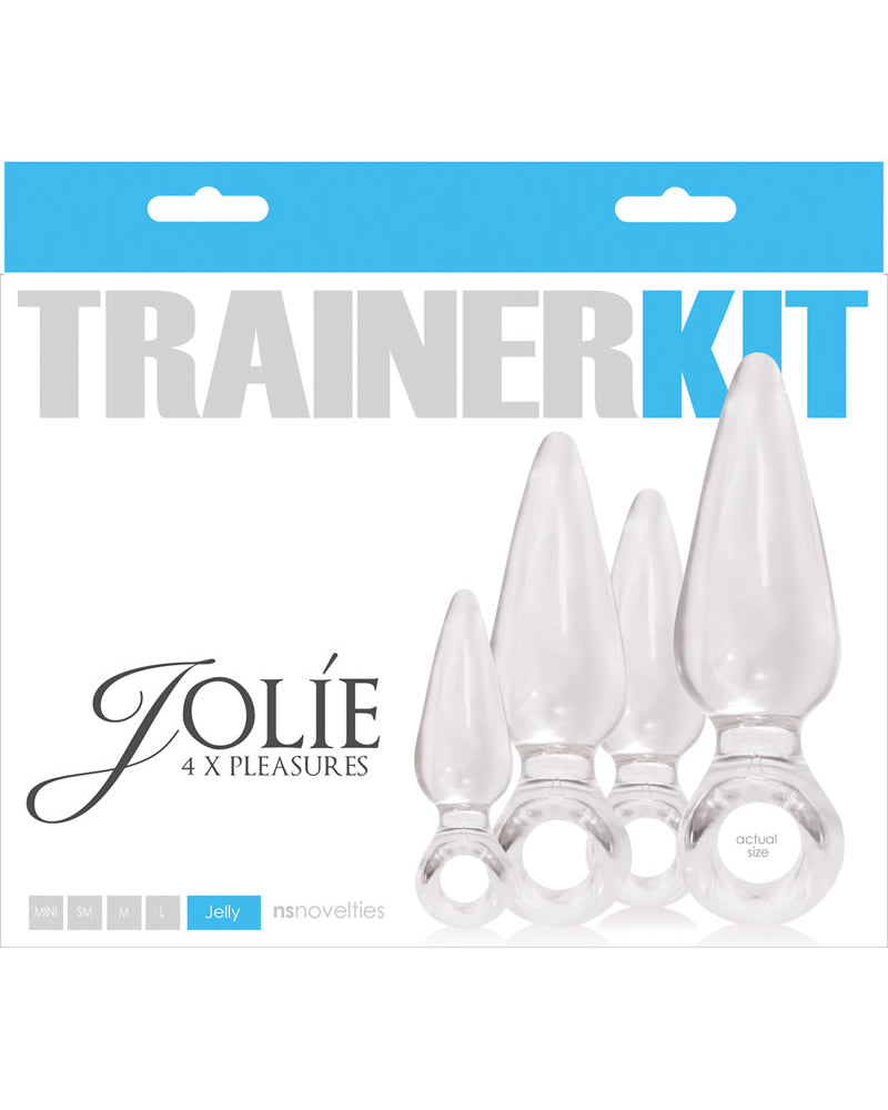 Jolie Pleasures Trainer Kit Jelly Anal Plugs Clear 4 Each Per Kit