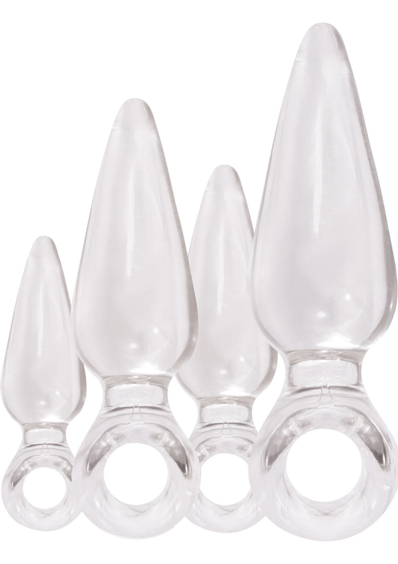 Jolie Pleasures Trainer Kit Jelly Anal Plugs Clear 4 Each Per Kit