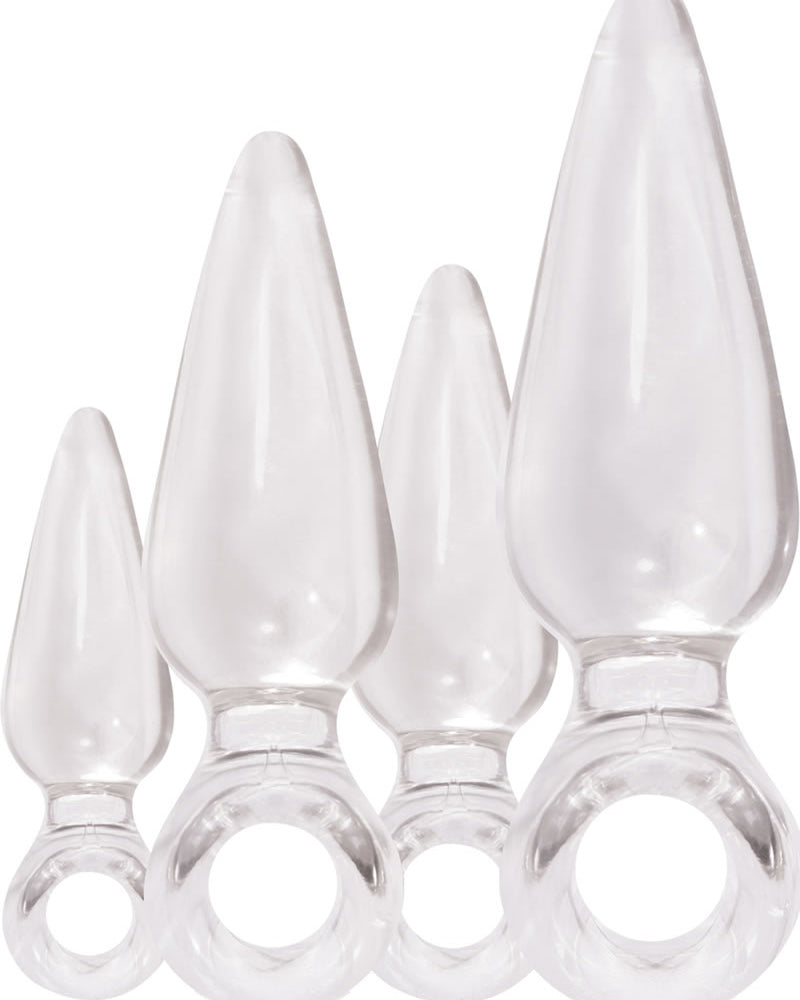 Jolie Pleasures Trainer Kit Jelly Anal Plugs Clear 4 Each Per Kit