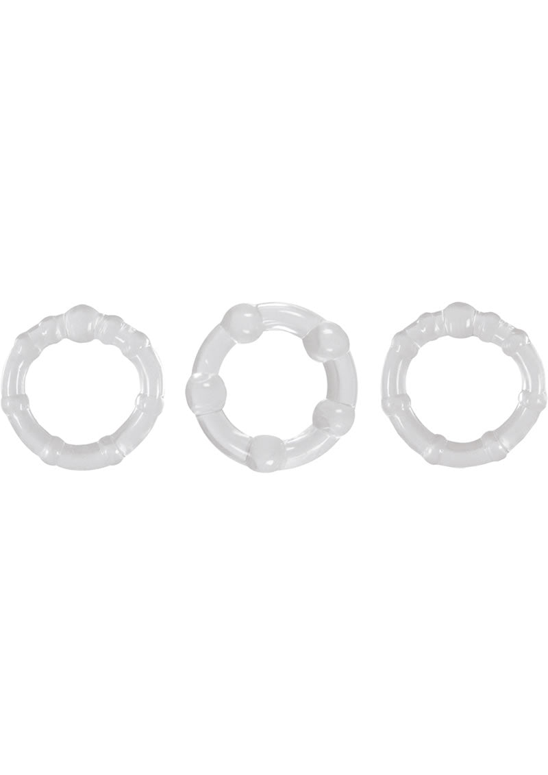 Renegade Intensity Rings Cockrings Clear 3 Each Per Pack