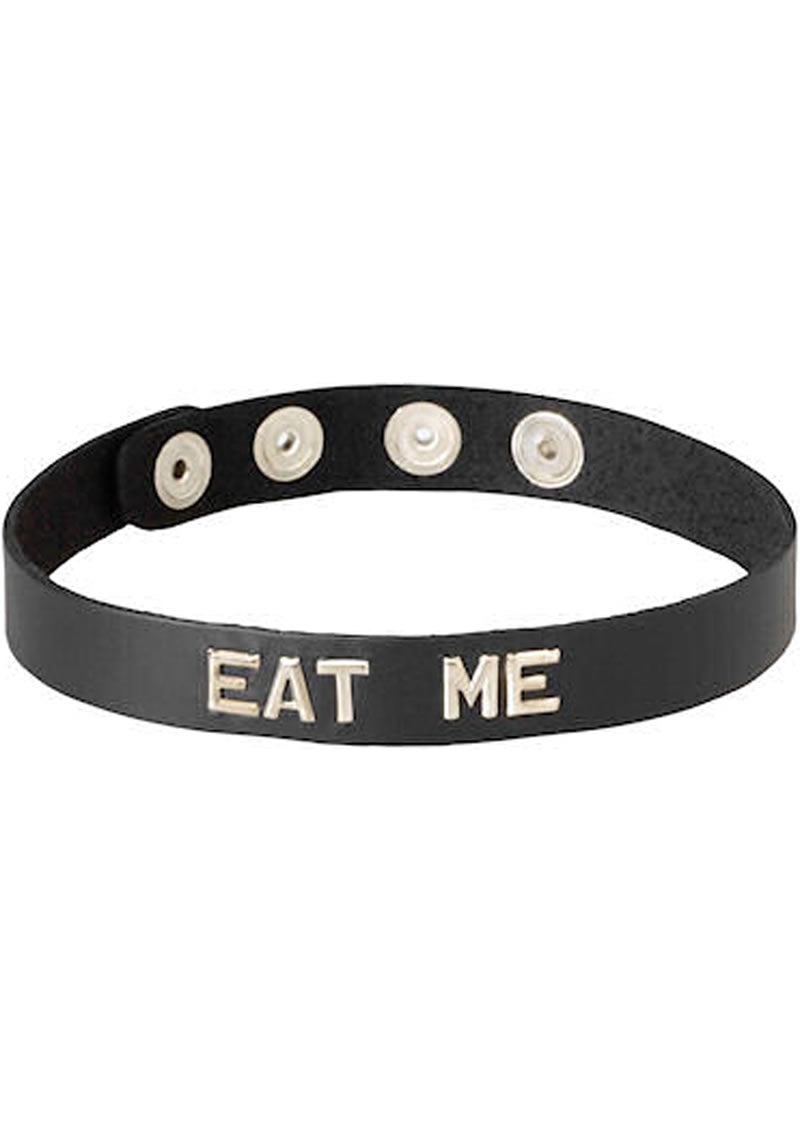 Collar con banda de palabras Eat Me