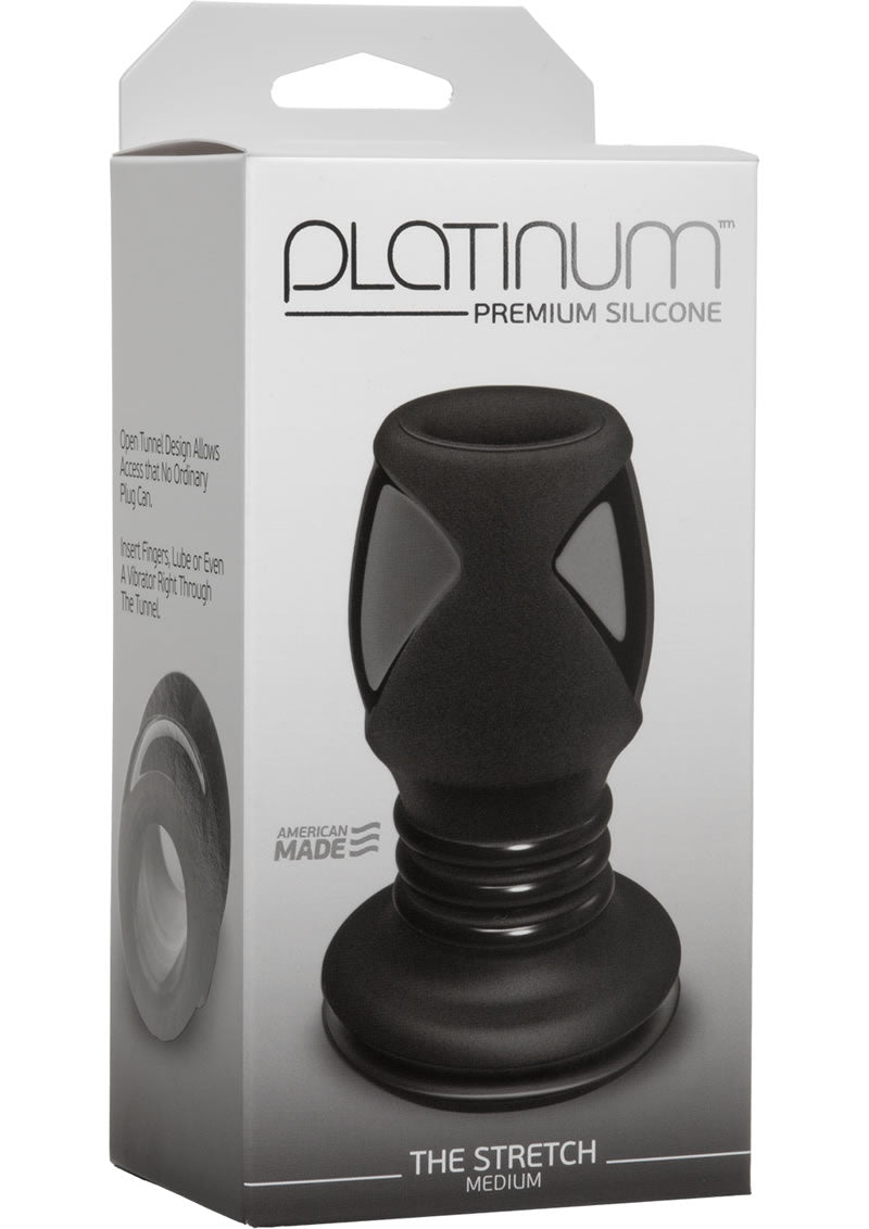 Tapón anal de silicona elástica de primera calidad Platinum de 4,2 pulgadas, color negro