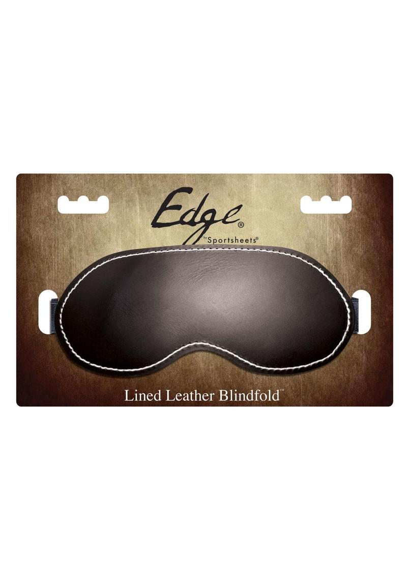 Edge Leather Blindfold Black