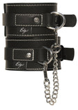 Edge Leather Ankle Restraints Black