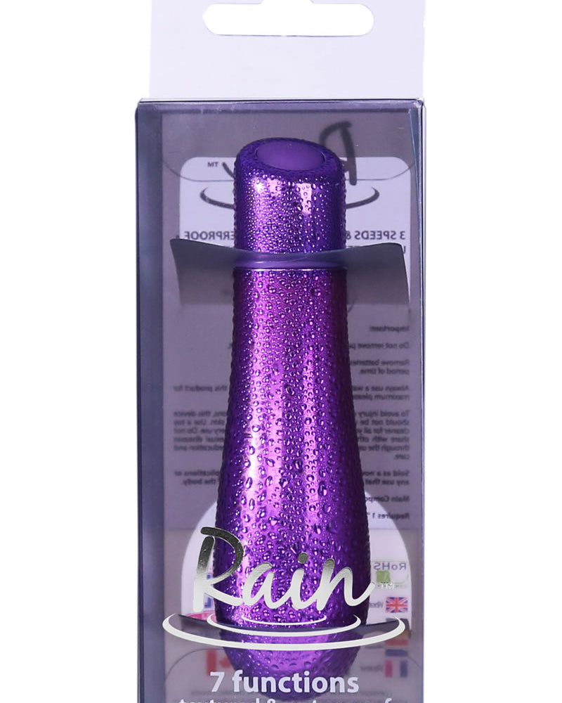 Rain - Bala texturizada de 7 funciones, resistente al agua, color morado, 3 pulgadas