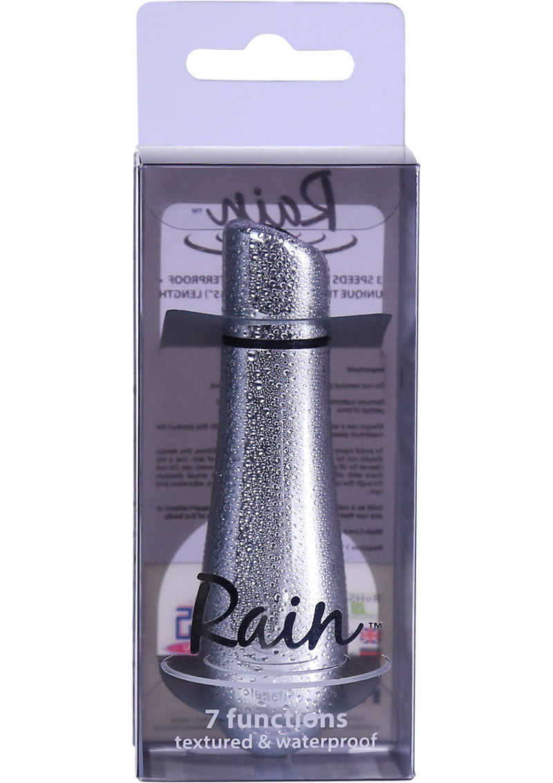 Rain - Bala texturizada impermeable de 7 funciones, color plateado, 3 pulgadas