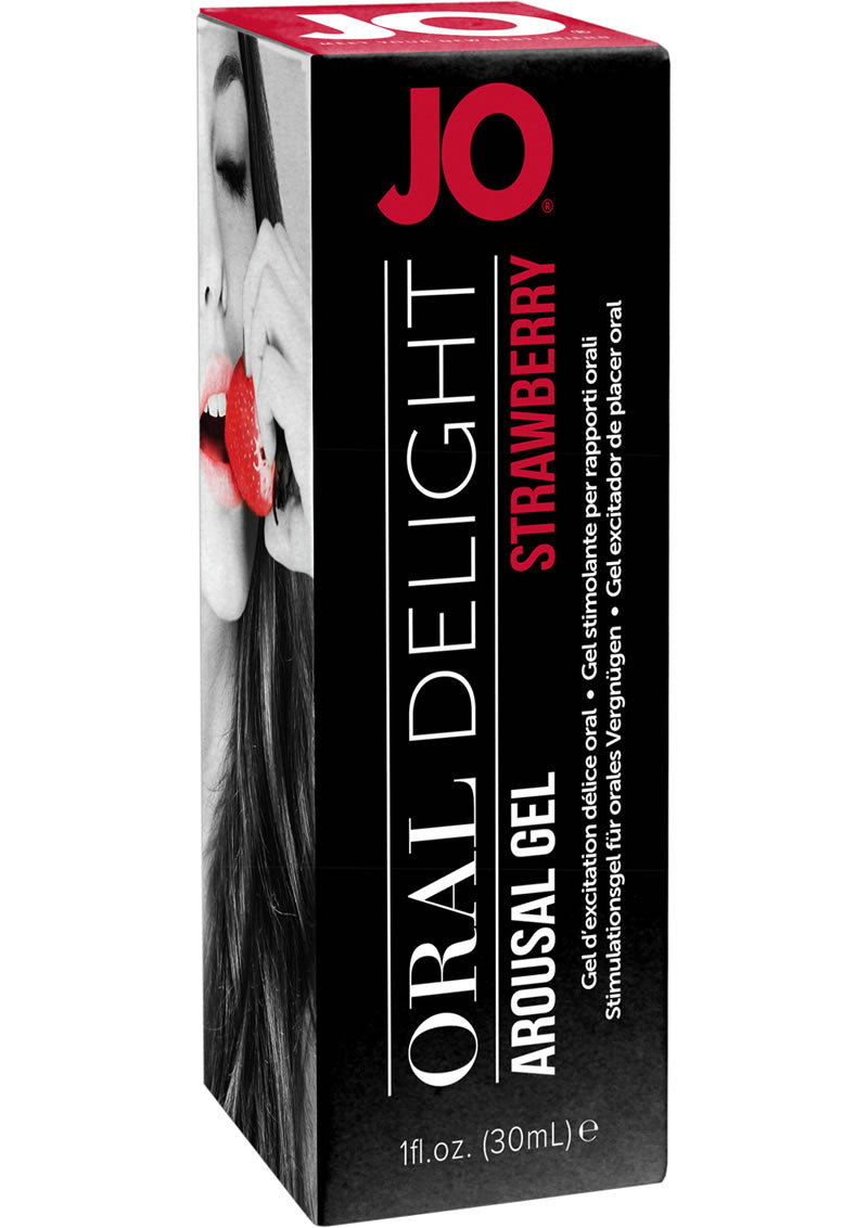 Gel estimulante con sabor a fresa de Jo Oral Delight, 1 onza