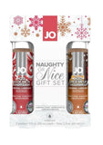 Jo Naughty Or Nice Flavored Waterbased Lube Gift Set Candy Cane And Gingerbread 1 Ounce Each 2 Set