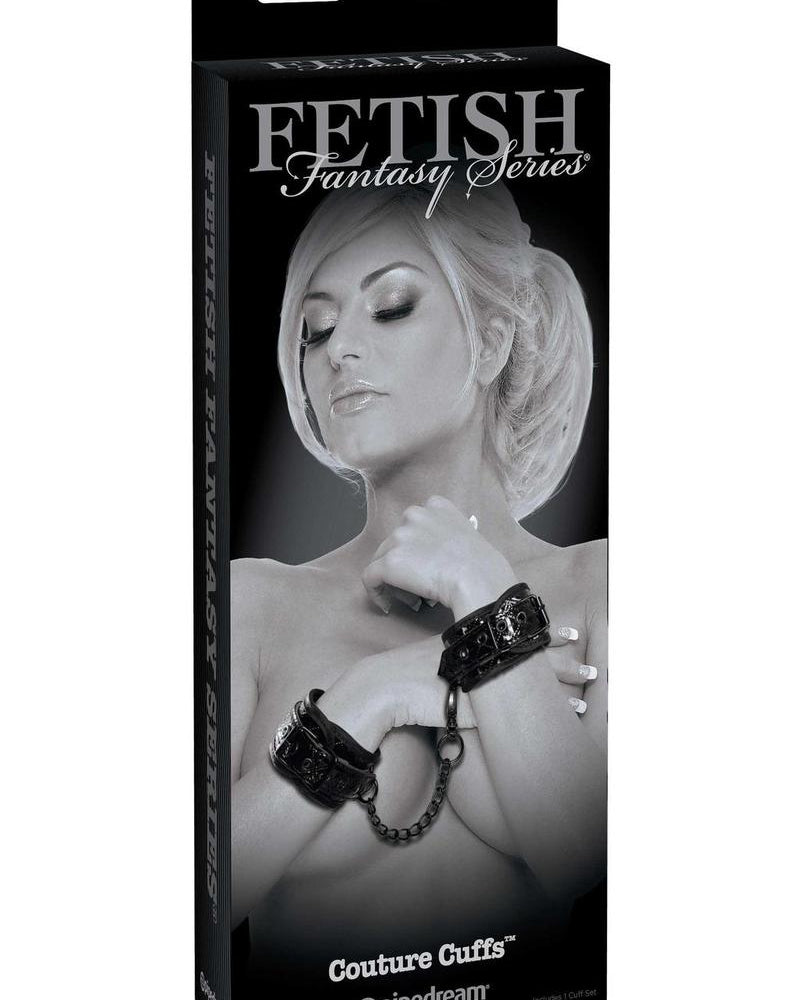 Esposas de alta costura de edición limitada de la serie Fetish Fantasy ajustables en color negro