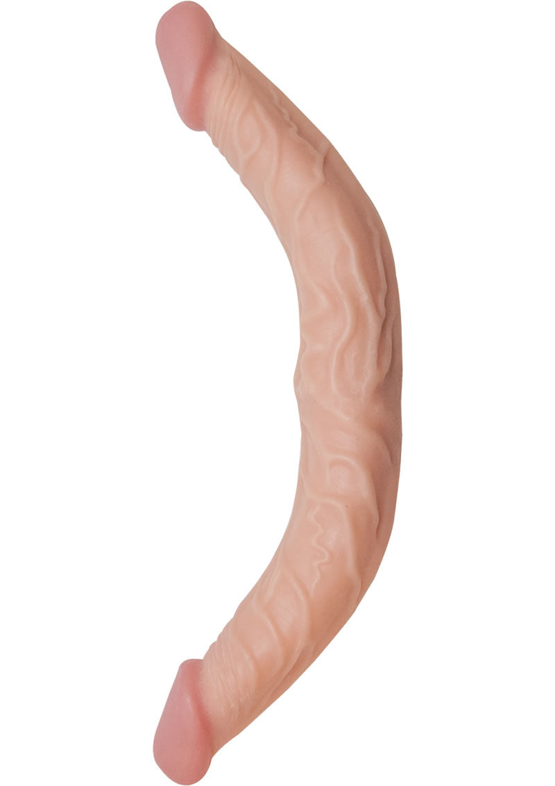 All American Whopper - Curved Double Dong Waterproof - Flesh