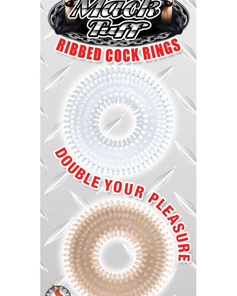 Anillos para el pene acanalados Mack Tuff, 2 unidades por paquete