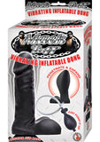 Pene inflable de silicona con vibración Mack Tuff, color negro, 7,5 pulgadas