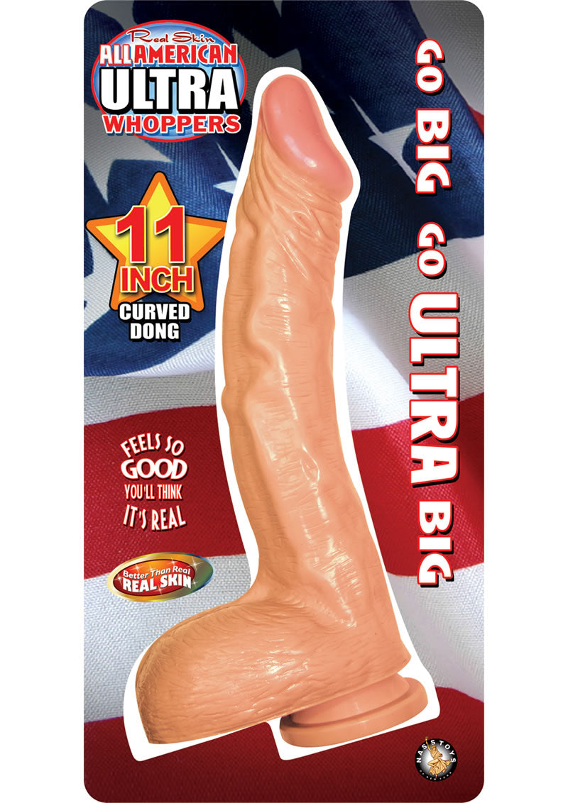 All American Whopper - Curved Dong Waterproof - Flesh