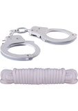 Sinful Metal Cuffs With Keys And Love Rope White