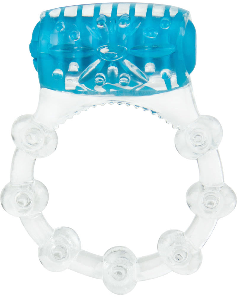 Anillo vibrador de silicona para el pene Screaming O de Color Pop Quickie, color azul