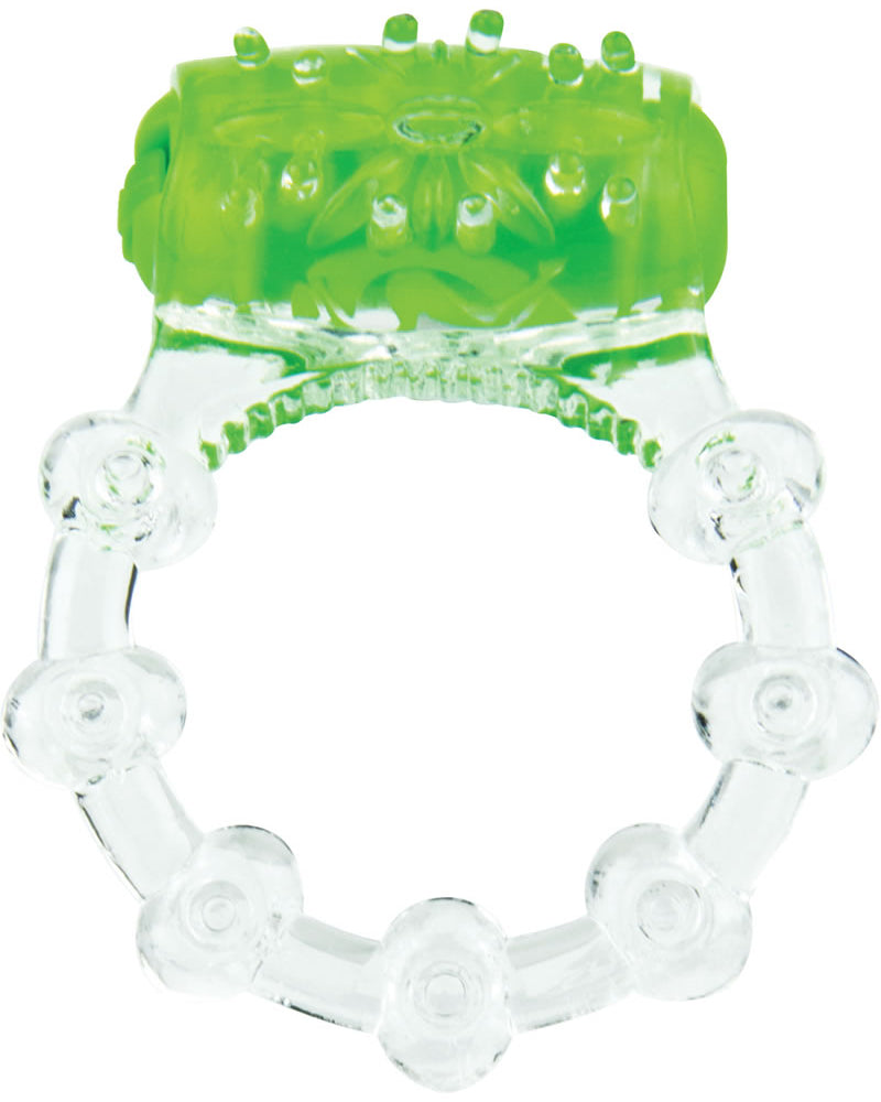 Color Pop Quickie Screaming O Vibrating Ring Silicone Cockring Green