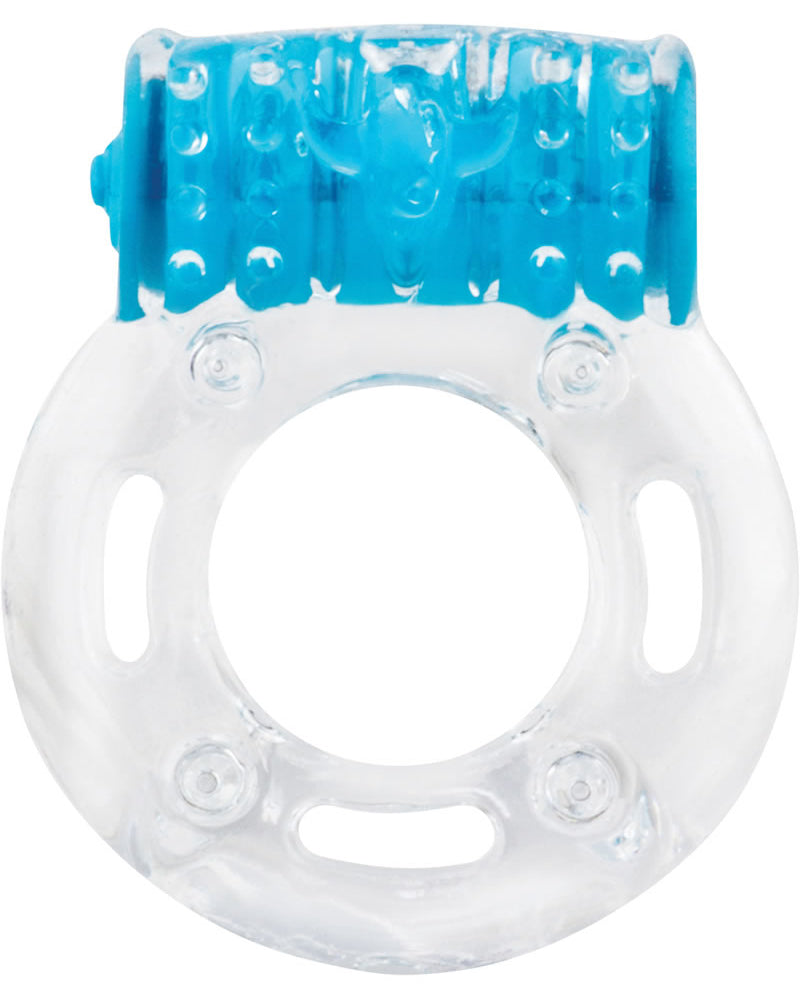 Anillo vibrador de silicona para el pene Color Pop Quickie Screaming O Plus, color azul