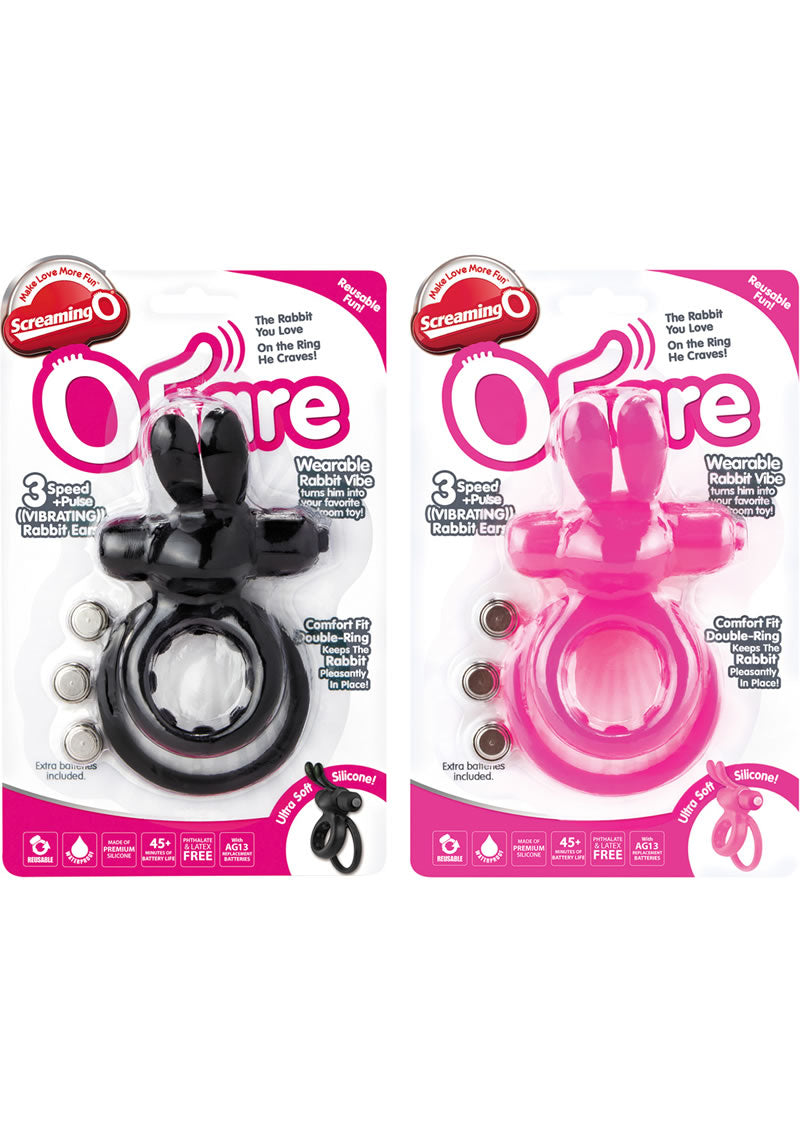 Screaming O Ohare Silicone Vibrating Cockring Waterproof Assorted Colors 6 Each Per Case