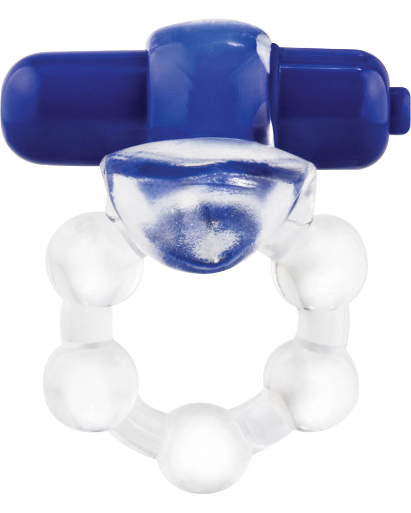 Screaming O Overtime Silicone Vibrating Cockring Waterproof Blue