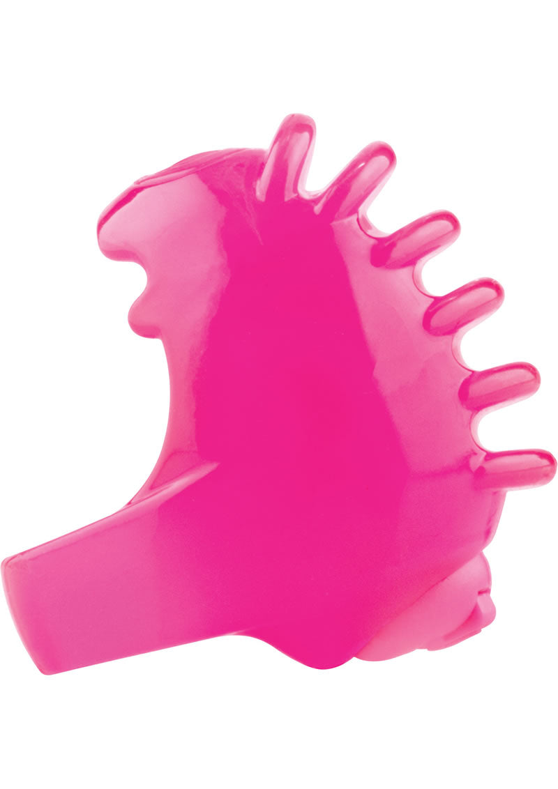 Masajeador de dedos de silicona Screaming O Fing O Tips, color rosa