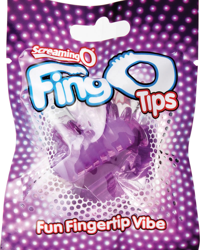 Masajeador de dedos de silicona Screaming O Fing O Tips morado
