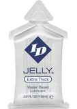 Lubricante a base de agua ID Jelly Lubes, sobres de 10 mililitros, 144 unidades por recipiente