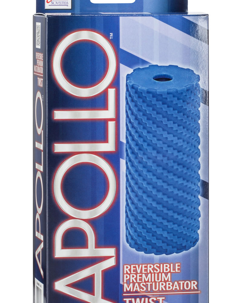 Masturbador Premium Reversible Apollo Twist Stroker Azul