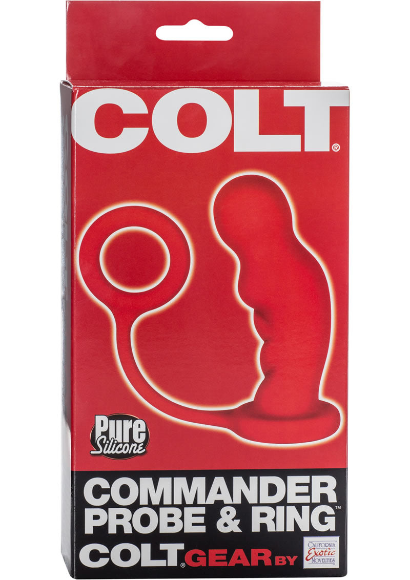 Sonda y anillo de silicona Colt Commander de 4,75 pulgadas en color rojo