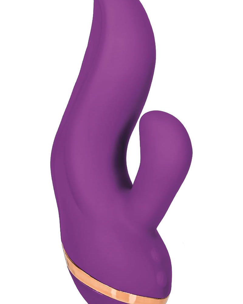 Vibrador de silicona Entice Beverly Dual Motor, resistente al agua, frambuesa, 4 pulgadas