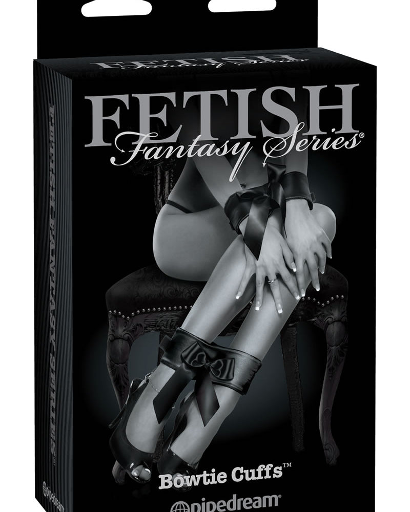 Fetish Fantasy Series Bowtie Cuffs Adjustable Black