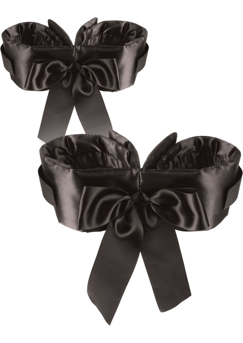 Fetish Fantasy Series Bowtie Cuffs Adjustable Black