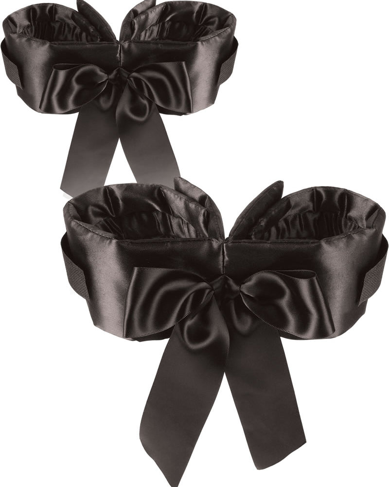 Fetish Fantasy Series Bowtie Cuffs Adjustable Black