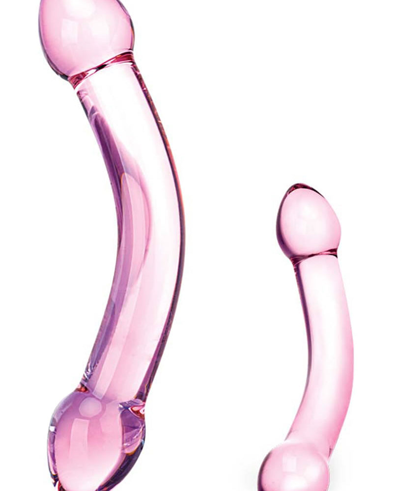 Consolador morado Glass Double Trouble