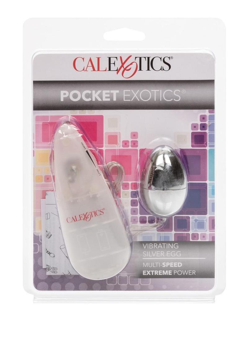 Pocket Exotics Vibrating Egg Silver 2 Inch