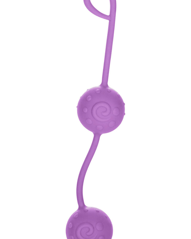 Bolas orgásmicas con peso de silicona Up Tone it Up de 7,5 pulgadas de color morado