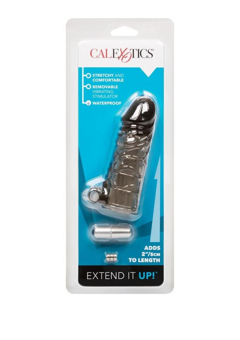 Up Extend it Up Vibrating Extension Sleeve Smoke 5 Inch