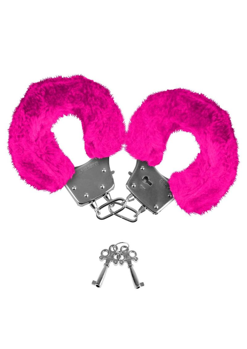 Neon Furry Cuffs Pink